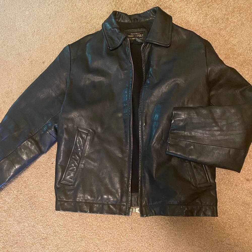 Leather Jacket Banana Republic, Men’s xs
